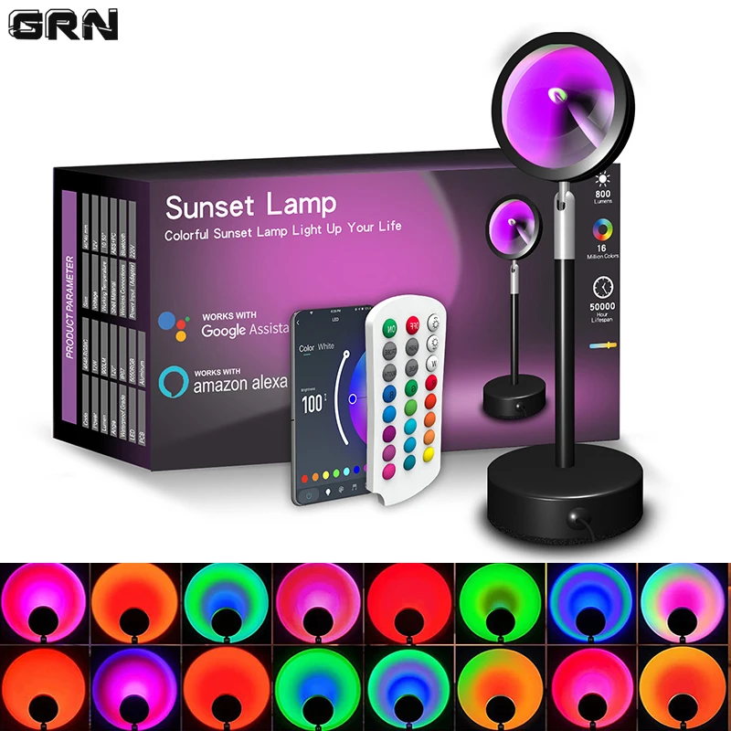 Touch Dimmer Lamp - Smart LED Sunset Lamp Colorful Changing