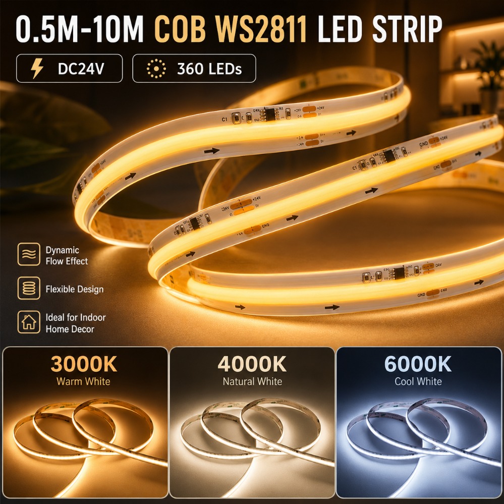 Decor Lighting Address - DC24V WS2811 COB LED Strip Addressable