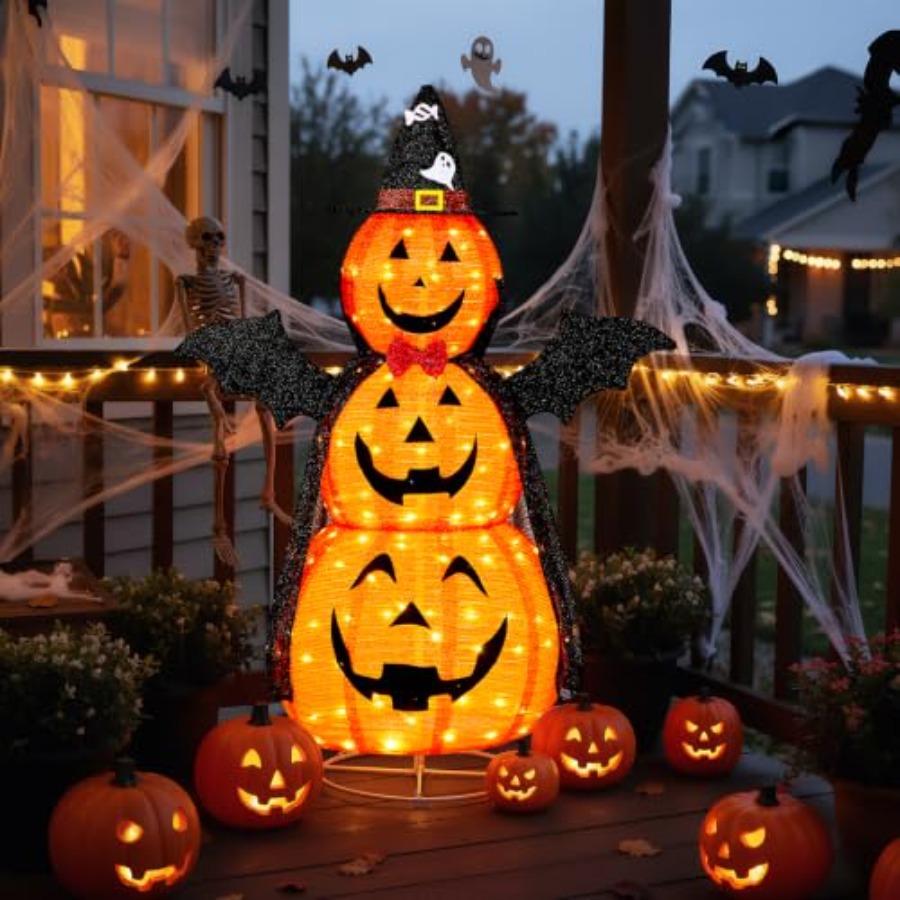 Orange Lighting Decor - Outdoor Halloween Decorations: 5 Feet Pop