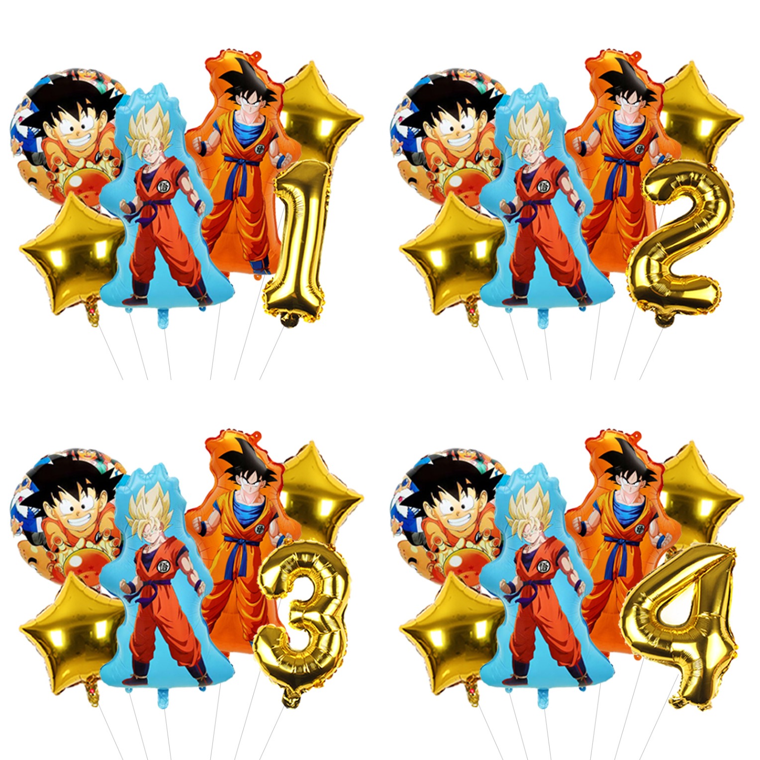 Orange Lighting Decor - Dragon Ball Super Style Number Balloon