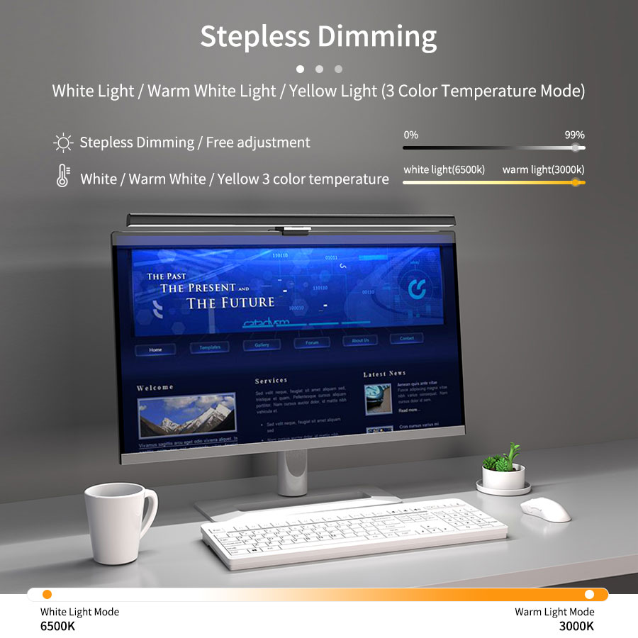 50cm LED Monitor Light Bar Scr - Touch Dimmer Lamp 评论和价格