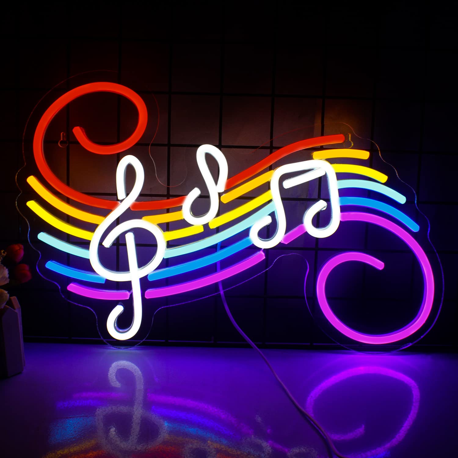 Music Notes Neon Sign Customiz - Lighting Decoration For Wedding 评论和价格