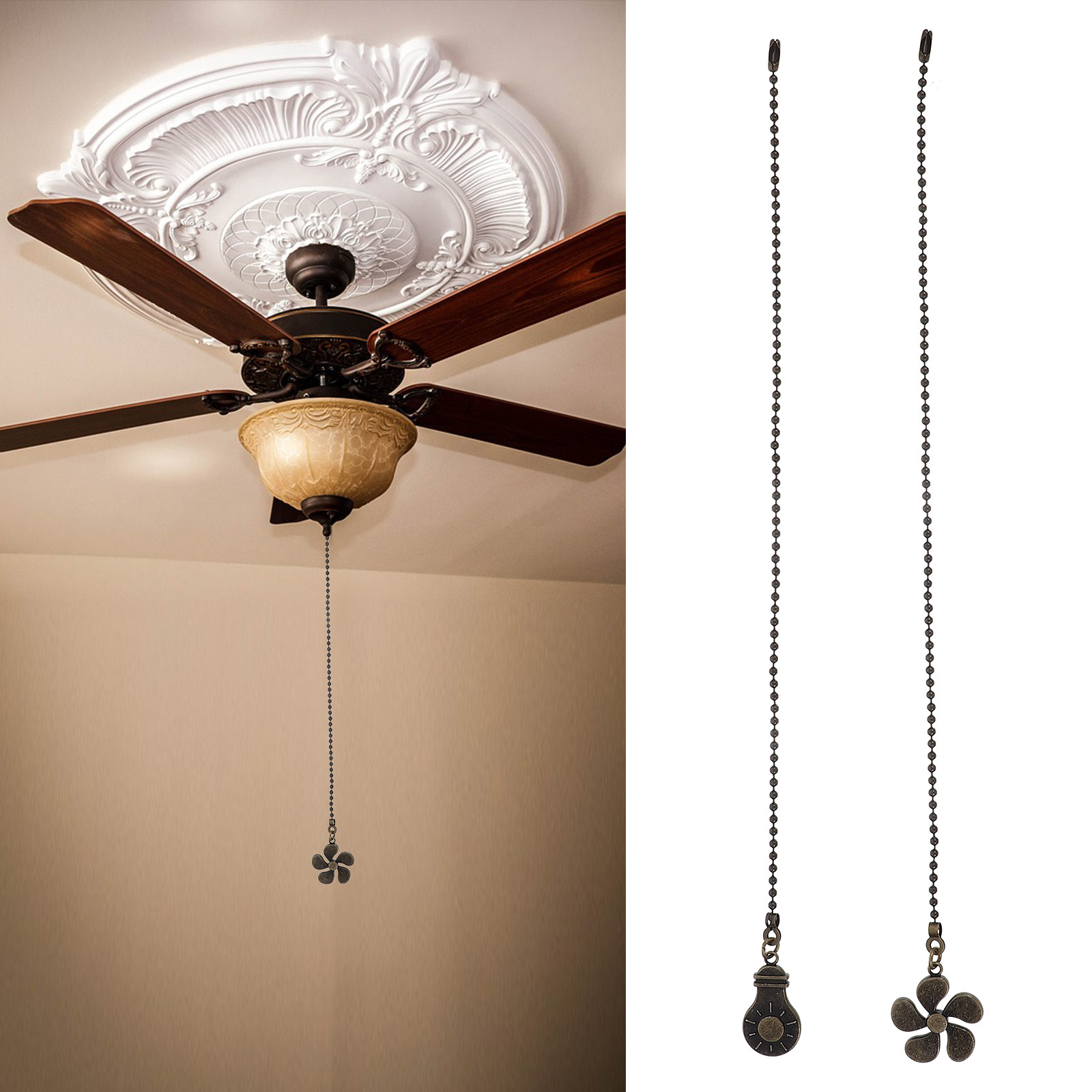 2Pcs Ceiling Fan Pendants Uniq - Decor Lighting Ceiling Fans 评论和价格