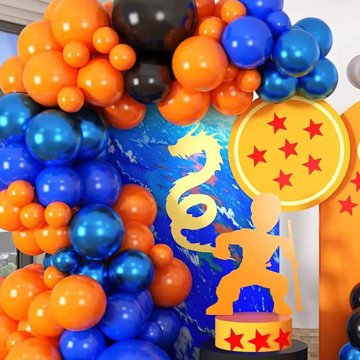 110pcs Orange Blue Latex Ballo - Orange Lighting Decor 评论和价格