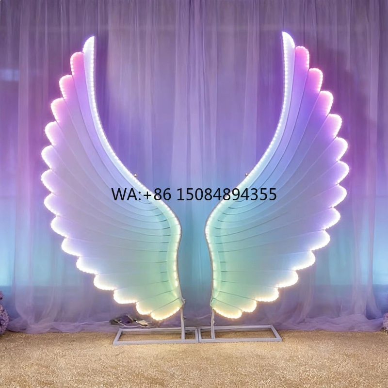 Glowing Angel Wings Light Prop - Lighting Decoration For Wedding 评论和价格