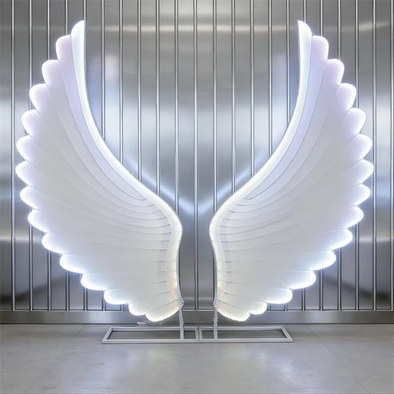 Glowing Angel Wings Light Prop - Lighting Decoration For Wedding 评论和价格