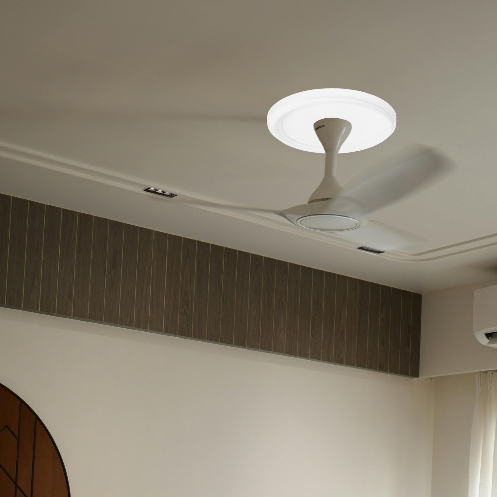White Round Ceiling Medallion  - Decor Lighting Ceiling Fans 评论和价格