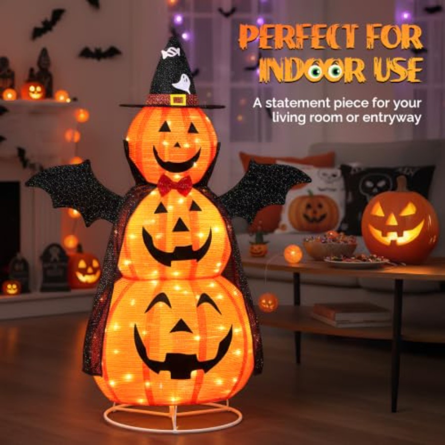 Outdoor Halloween Decorations: - Orange Lighting Decor 评论和价格