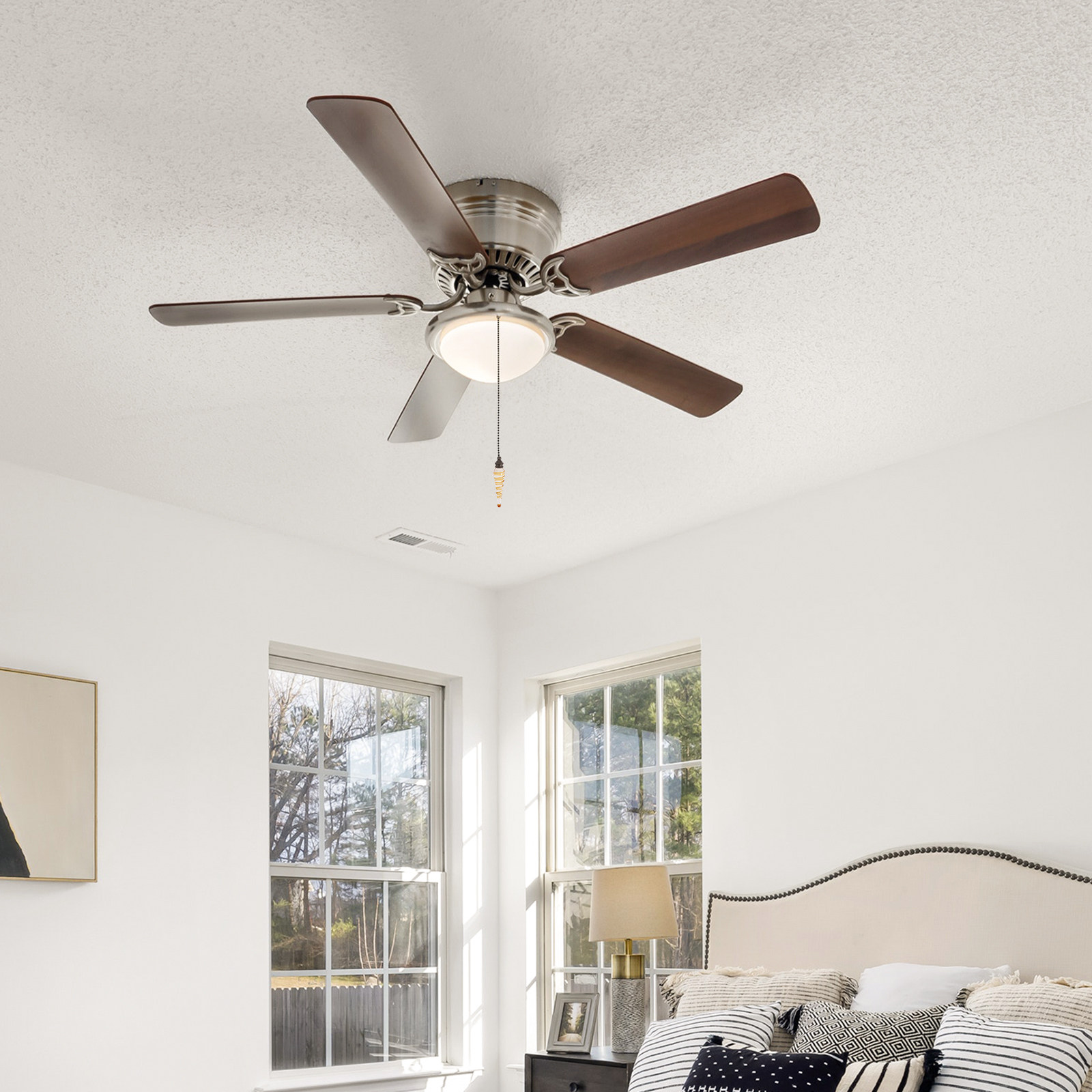 Glass and Metal Fan Pull Chain - Decor Lighting Ceiling Fans 评论和价格