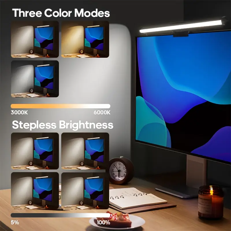 RGB Monitor Light Bar Strip Ey - Touch Dimmer Lamp 评论和价格