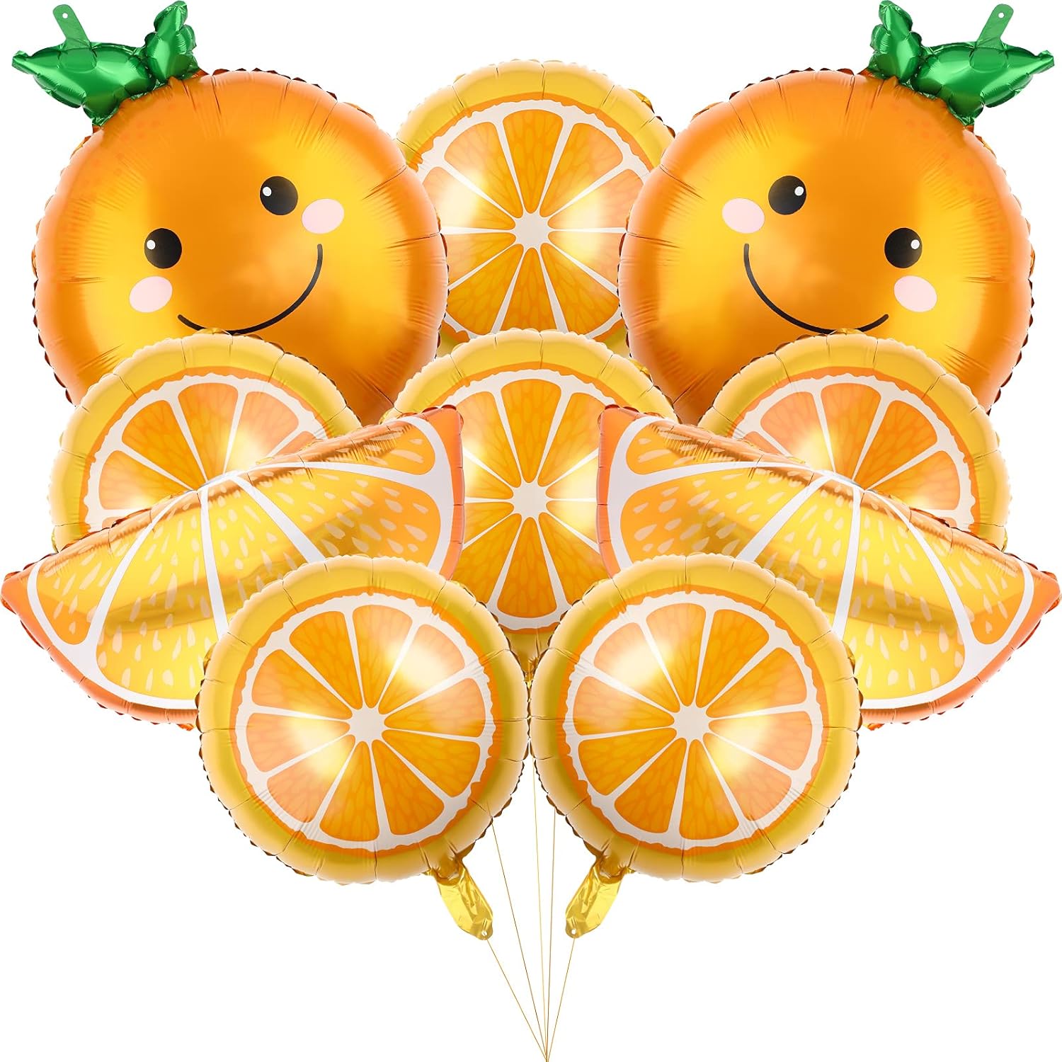 10Pcs Orange Slice Fruit Ballo - Orange Lighting Decor 评论和价格