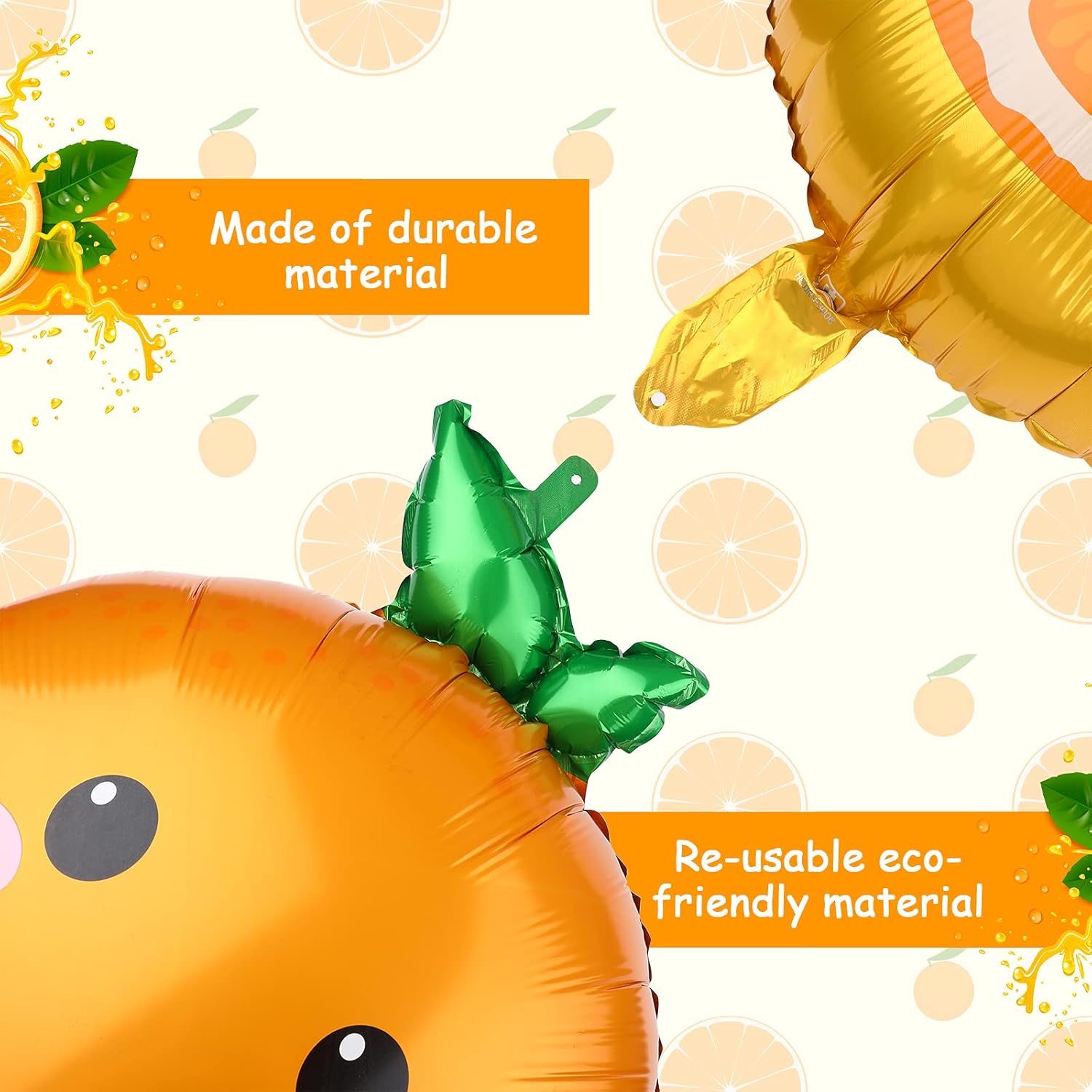 10Pcs Orange Slice Fruit Ballo - Orange Lighting Decor 评论和价格