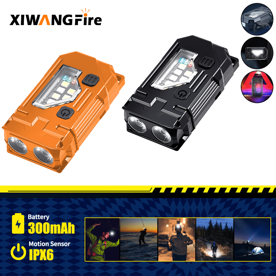 Mini Keychain EDC Flashlight - - Orange Lighting Decor 评论和价格