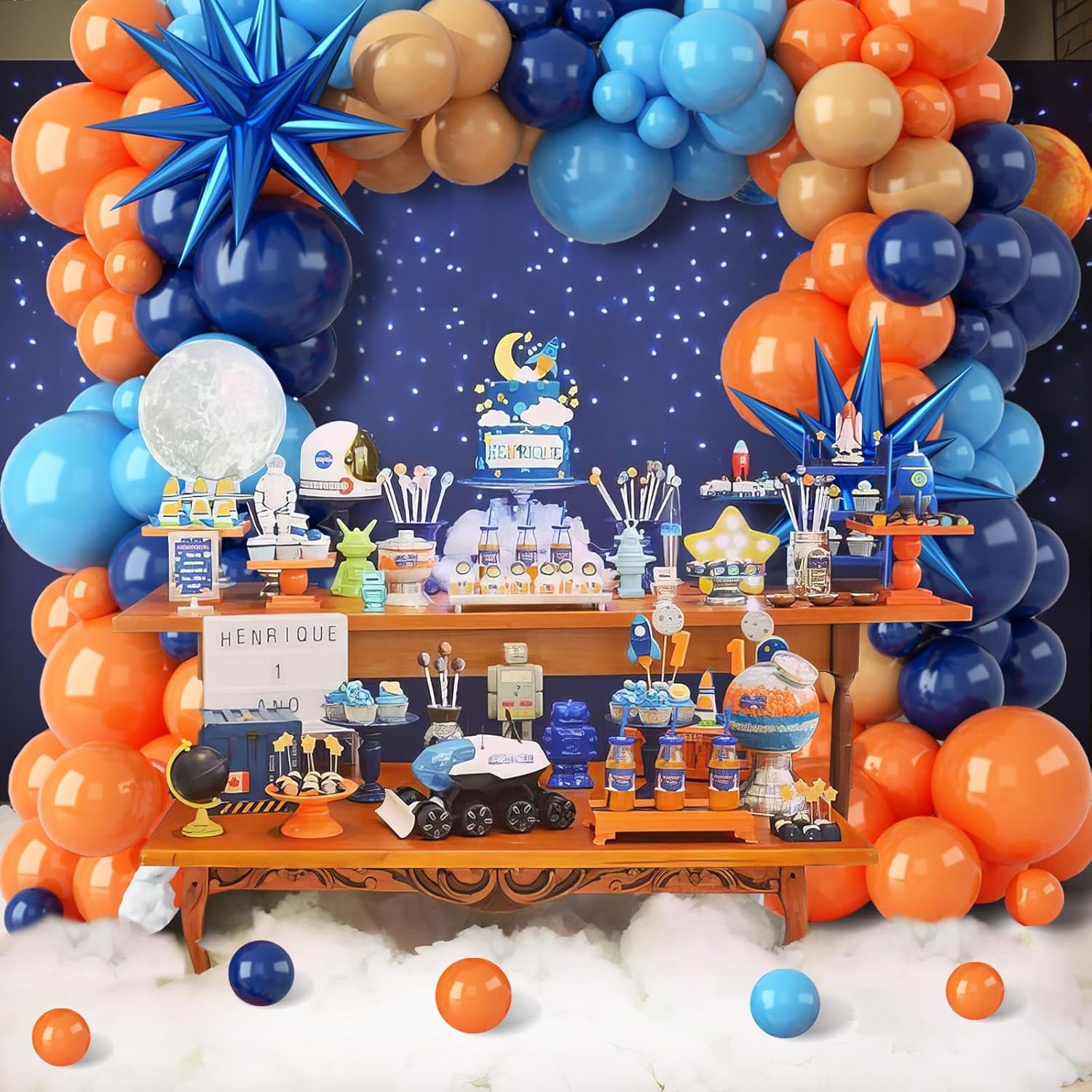 107pcs Orange and Blue Latex B - Orange Lighting Decor 评论和价格
