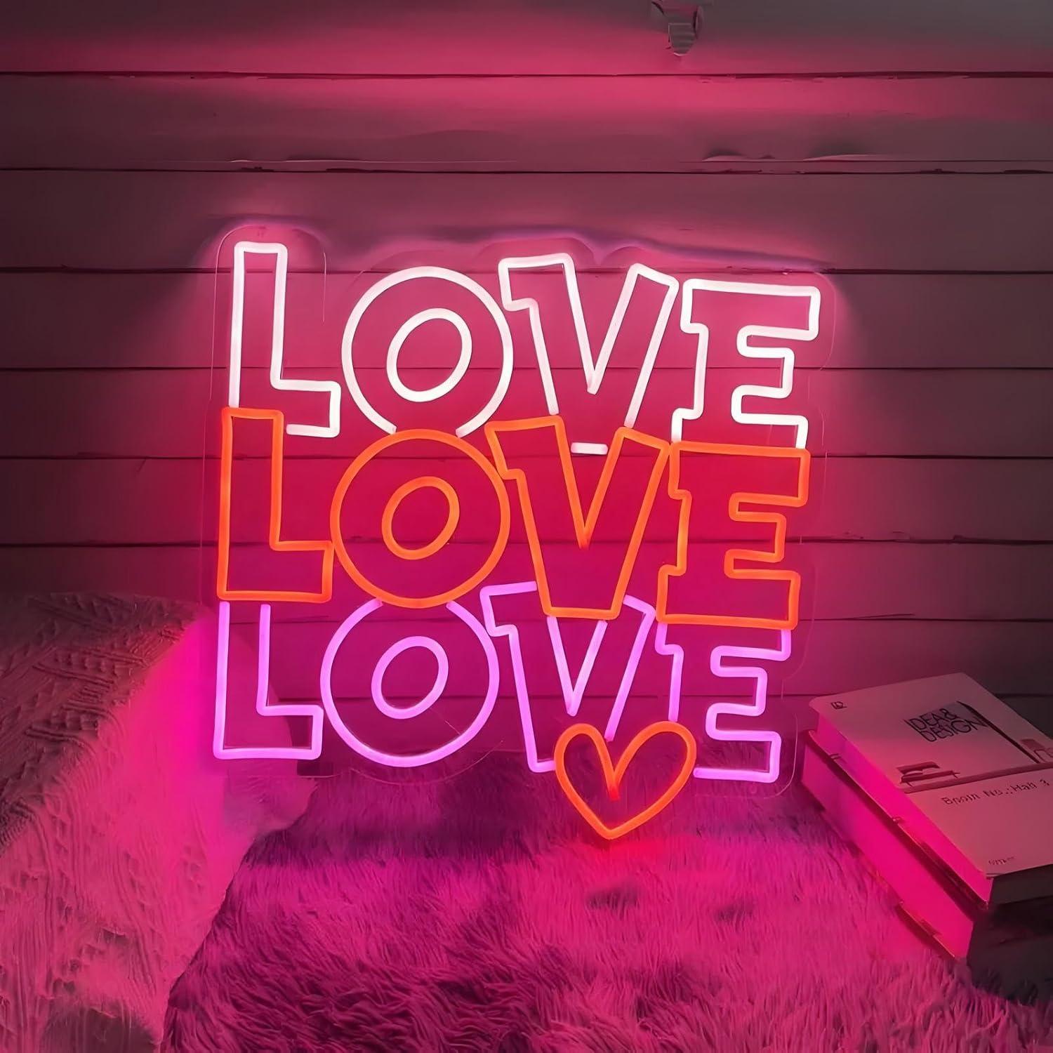Love Neon Sign USB Dimmable LE - Lighting Decoration For Wedding 评论和价格