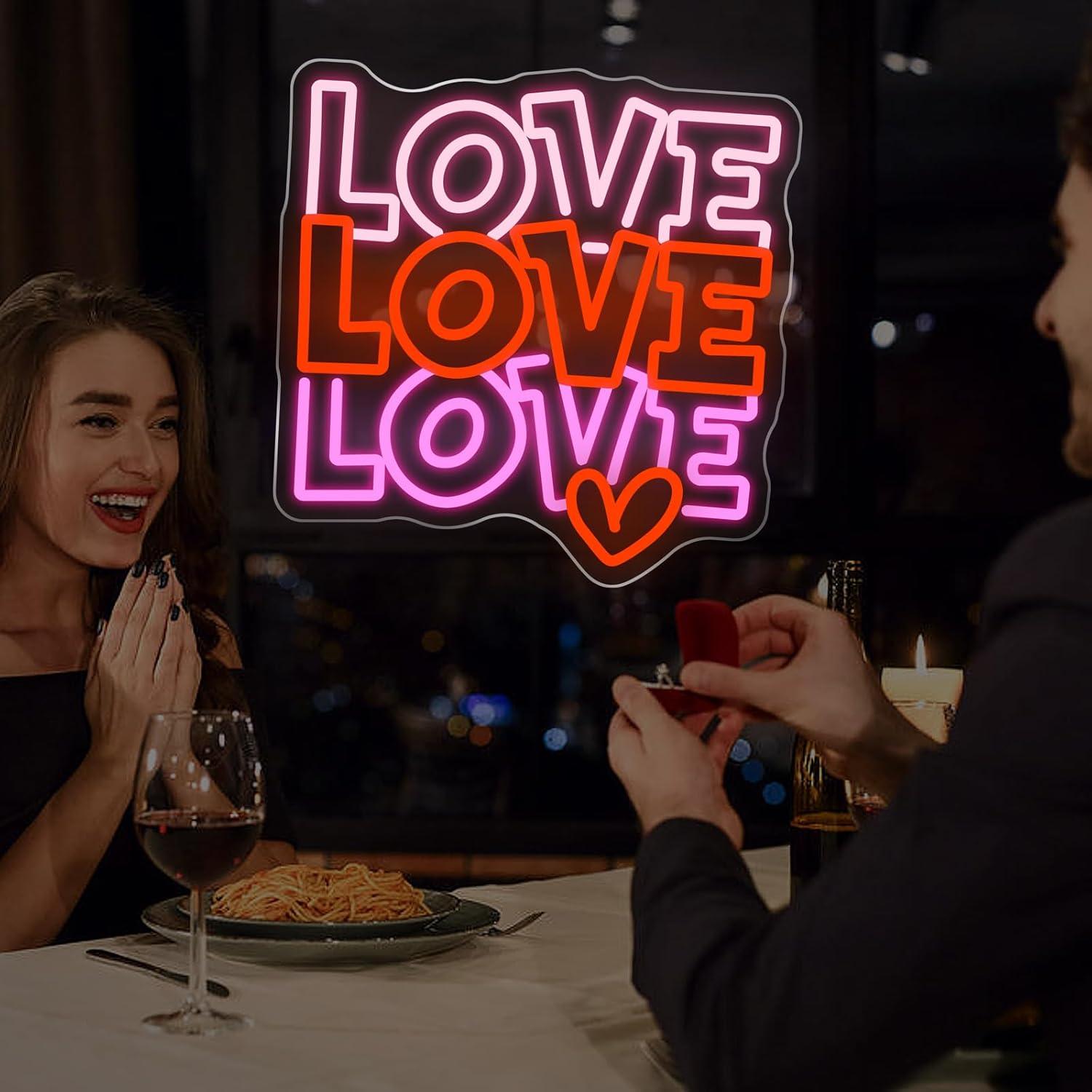 Love Neon Sign USB Dimmable LE - Lighting Decoration For Wedding 评论和价格