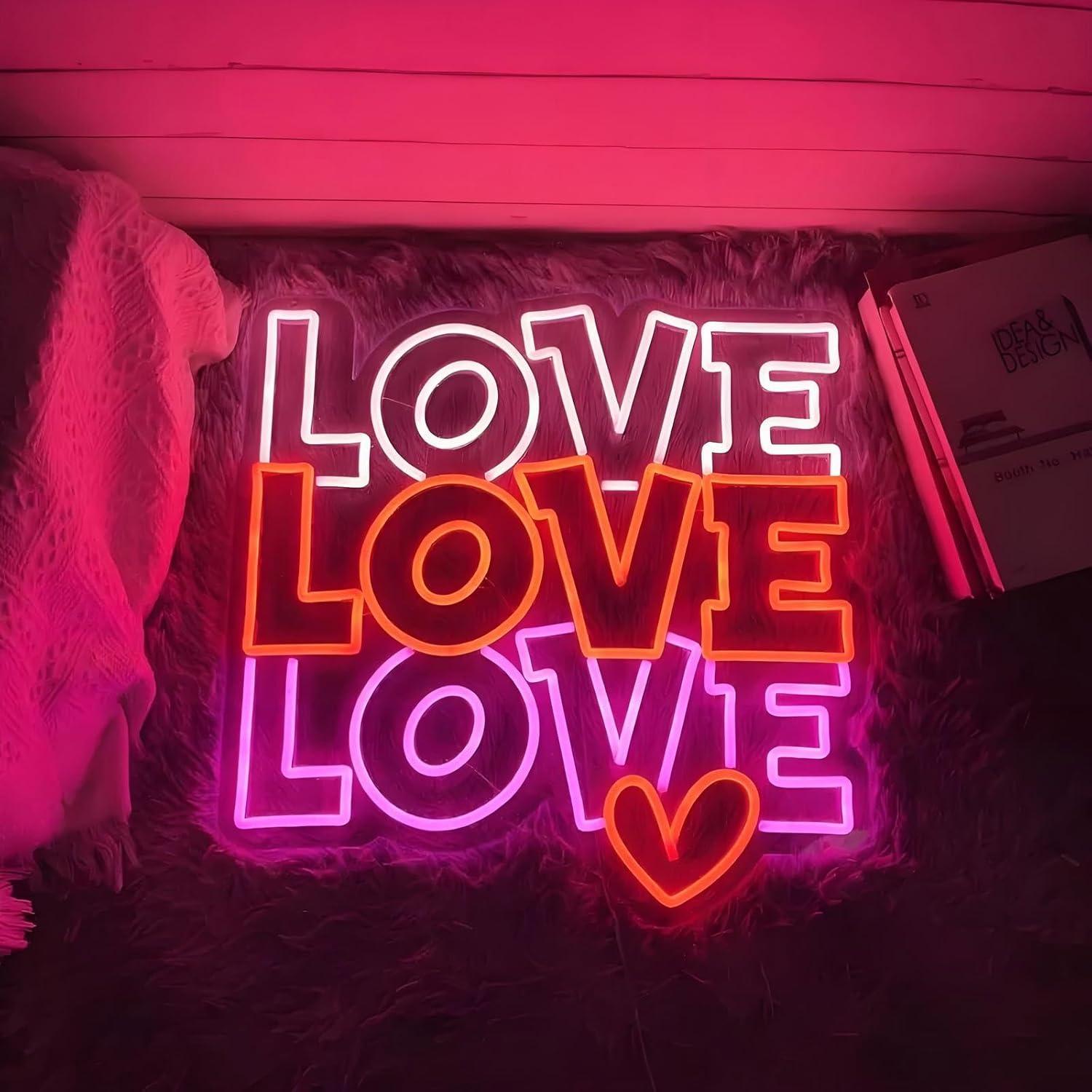 Love Neon Sign USB Dimmable LE - Lighting Decoration For Wedding 评论和价格