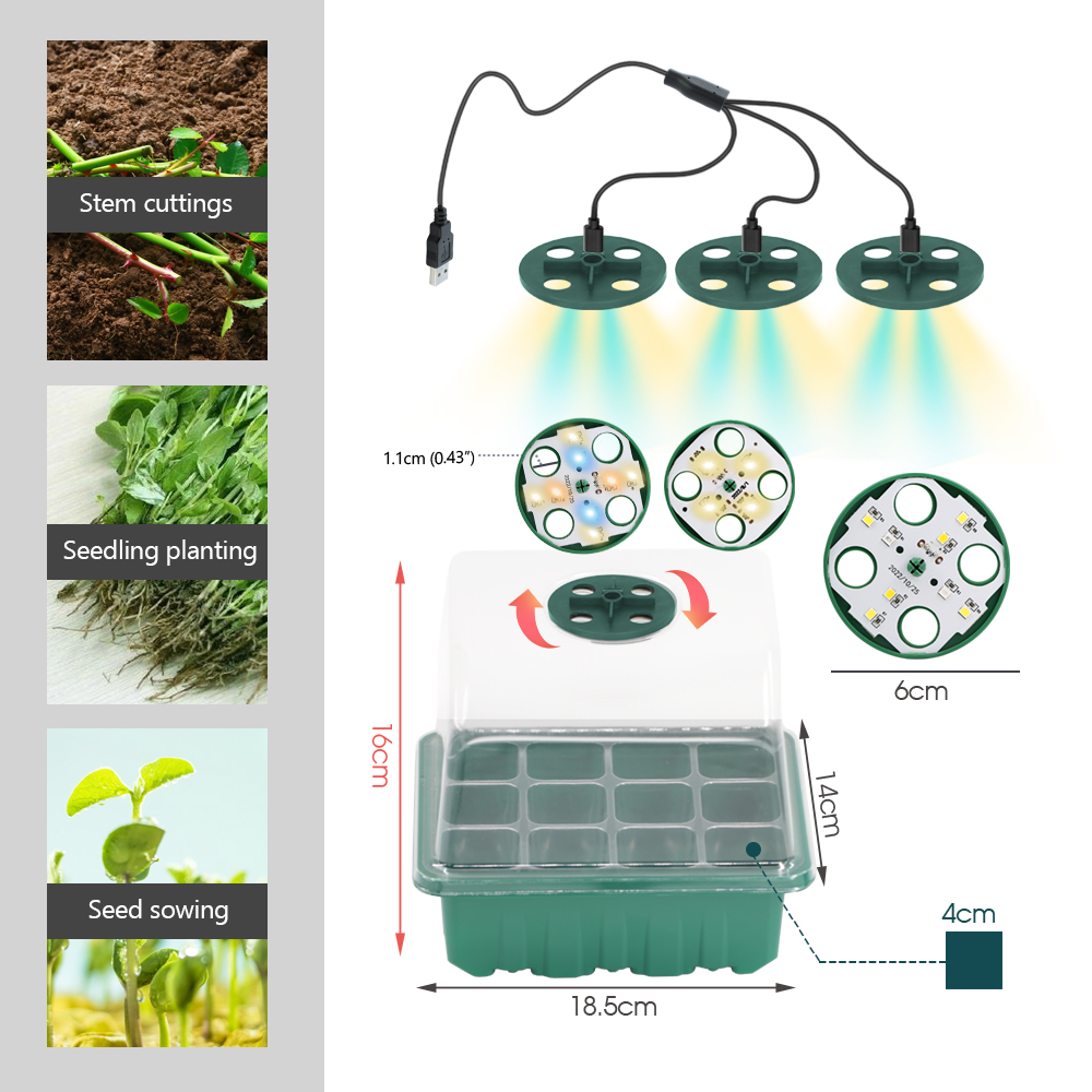 LED Nursery Pots with Grow Lig - Touch Dimmer Lamp 评论和价格