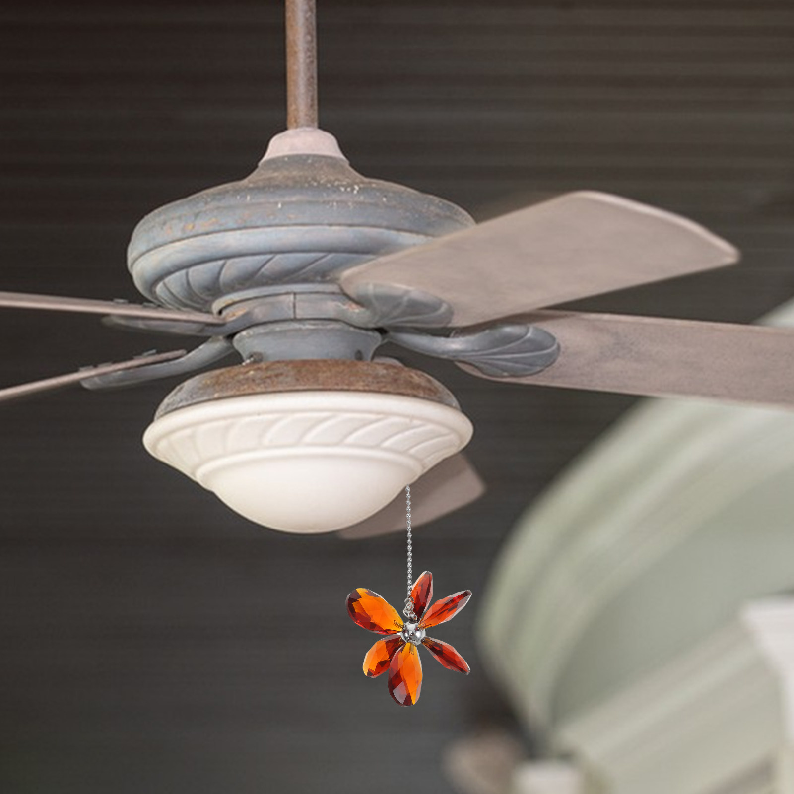 Crystal Flower Ceiling Fan Pul - Decor Lighting Ceiling Fans 评论和价格