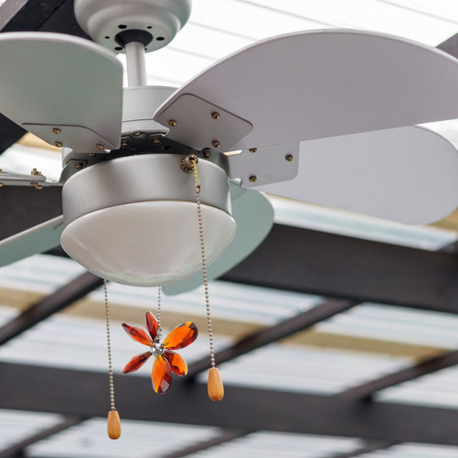 Crystal Flower Ceiling Fan Pul - Decor Lighting Ceiling Fans 评论和价格