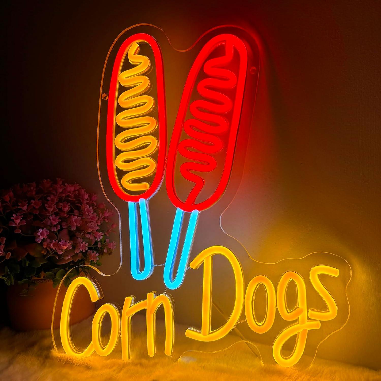 Corn Dog Neon Sign Snack USB D - Lighting Decoration For Wedding 评论和价格