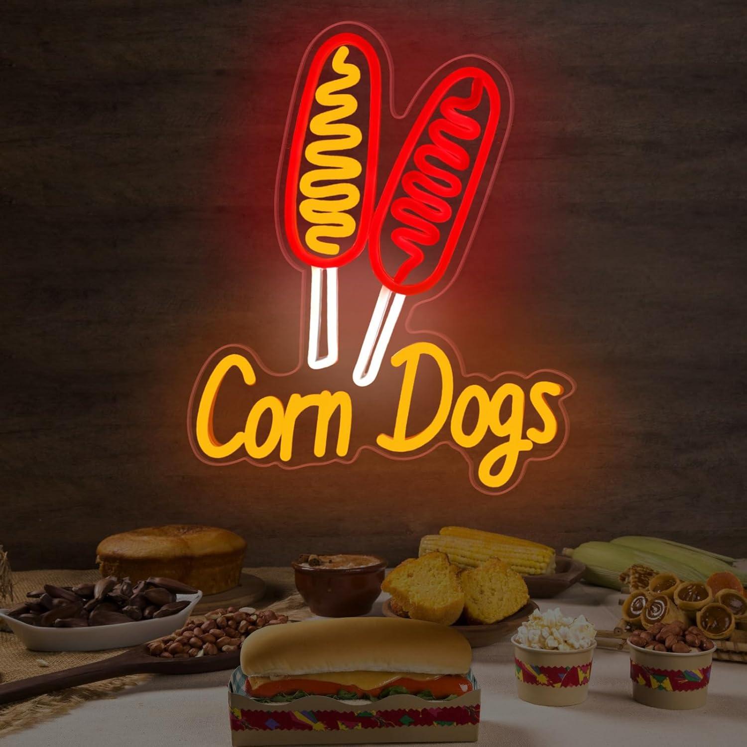 Corn Dog Neon Sign Snack USB D - Lighting Decoration For Wedding 评论和价格