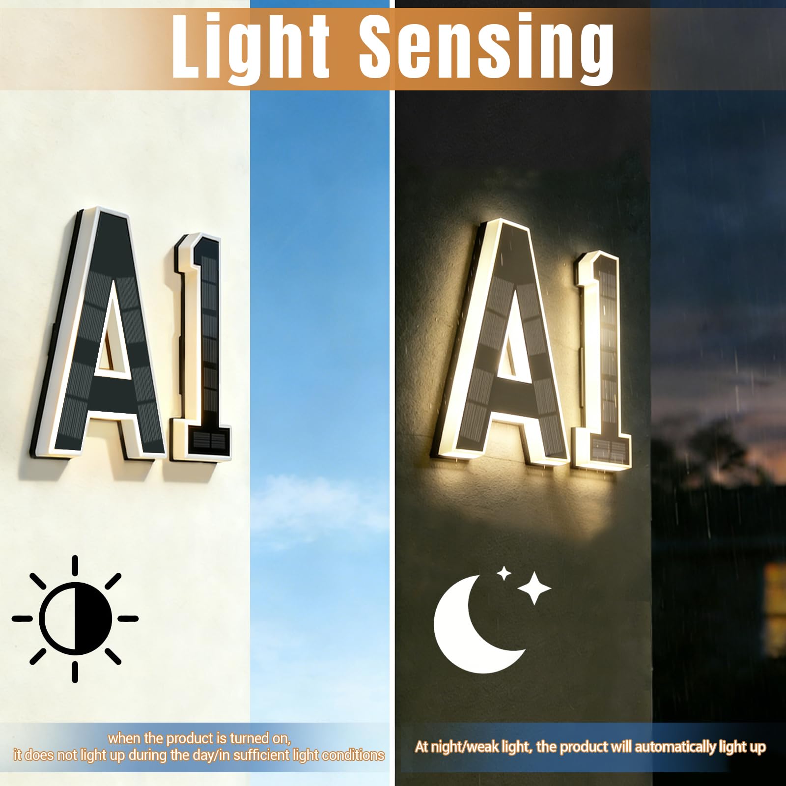 Modern Solar LED Address Sign  - Decor Lighting Address 评论和价格